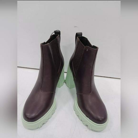 NEW Sorel Brex Women's Cinder/Sea Sprite Brex Heel Waterproof Boots Size 6.5 - Picture 3 of 6